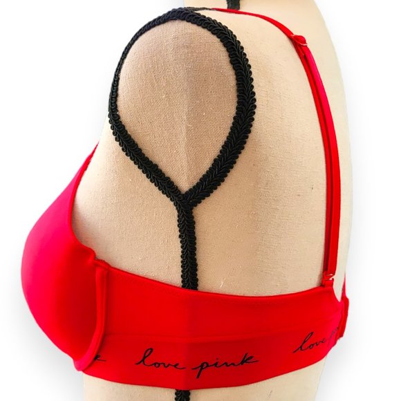 Victoria's Secret Pink Wear Everywhere Push Up Bra 34C EUC - Picture 3 of 13